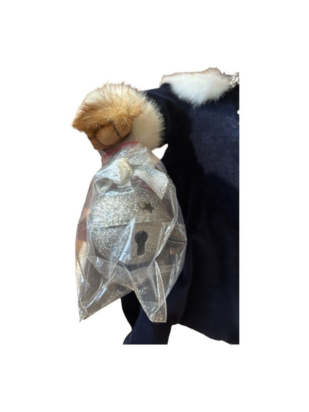 NIB BARRINGTON SANDRA ARTICULATED PLUSH BEAR IN NAVY COAT W FAUX FUR TRIM 14" T - Picture 4 of 10